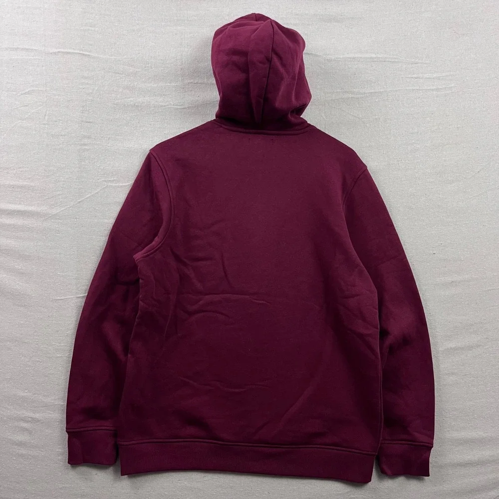 True Religion Hoodie Mens Large Burgundy Rhinestone Stud Horseshoe Logo Pullover